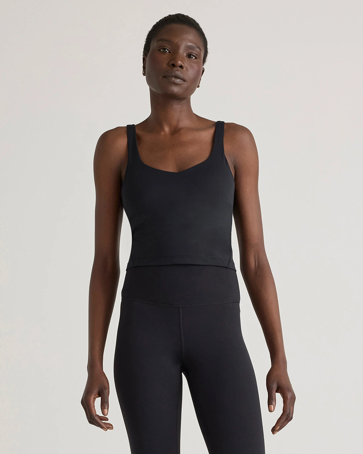 Ultra-Form V-Neck Cropped Tank - XS / Forest Green