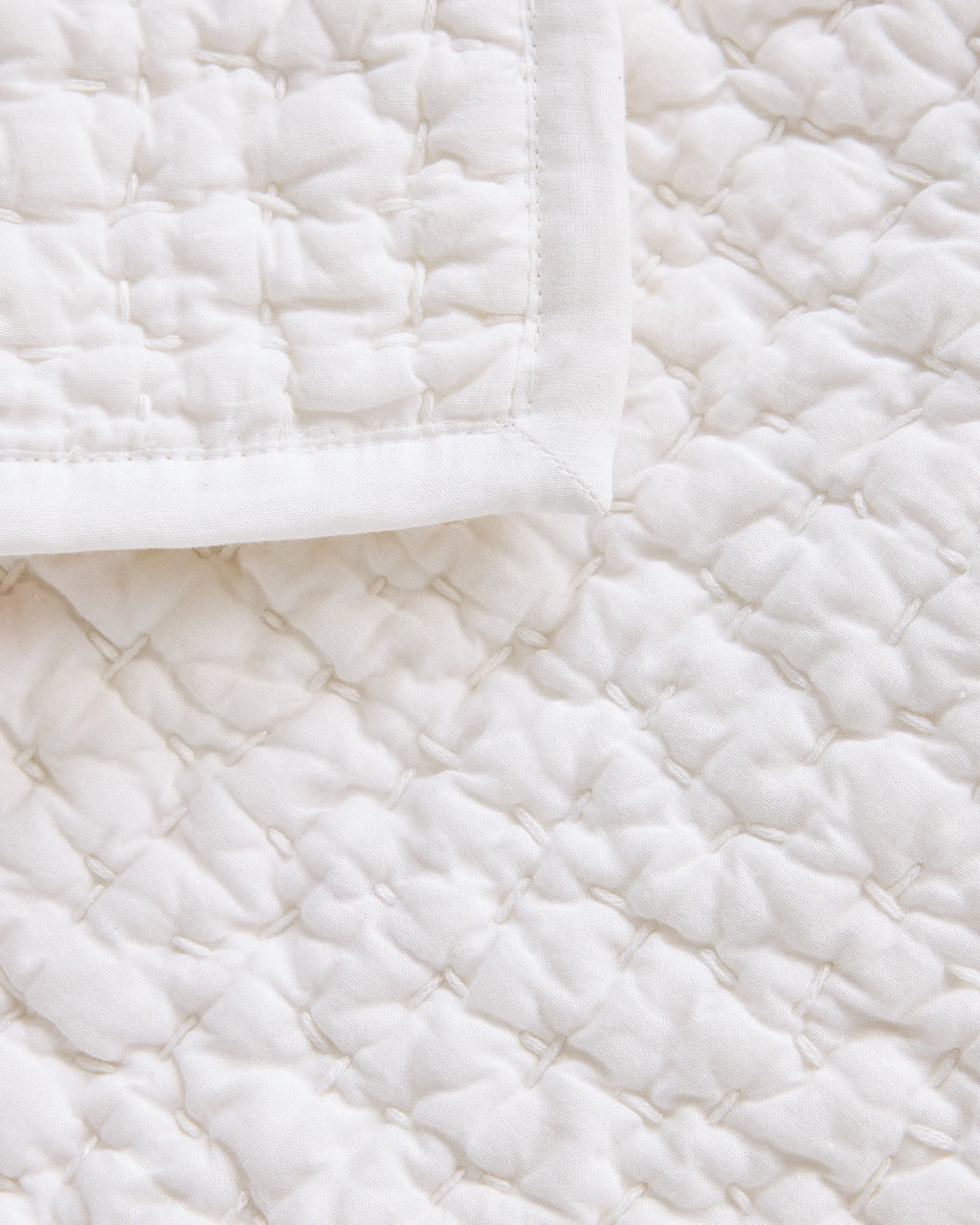 Organic Cotton Hand Stitched Quilt - Twin / Stone