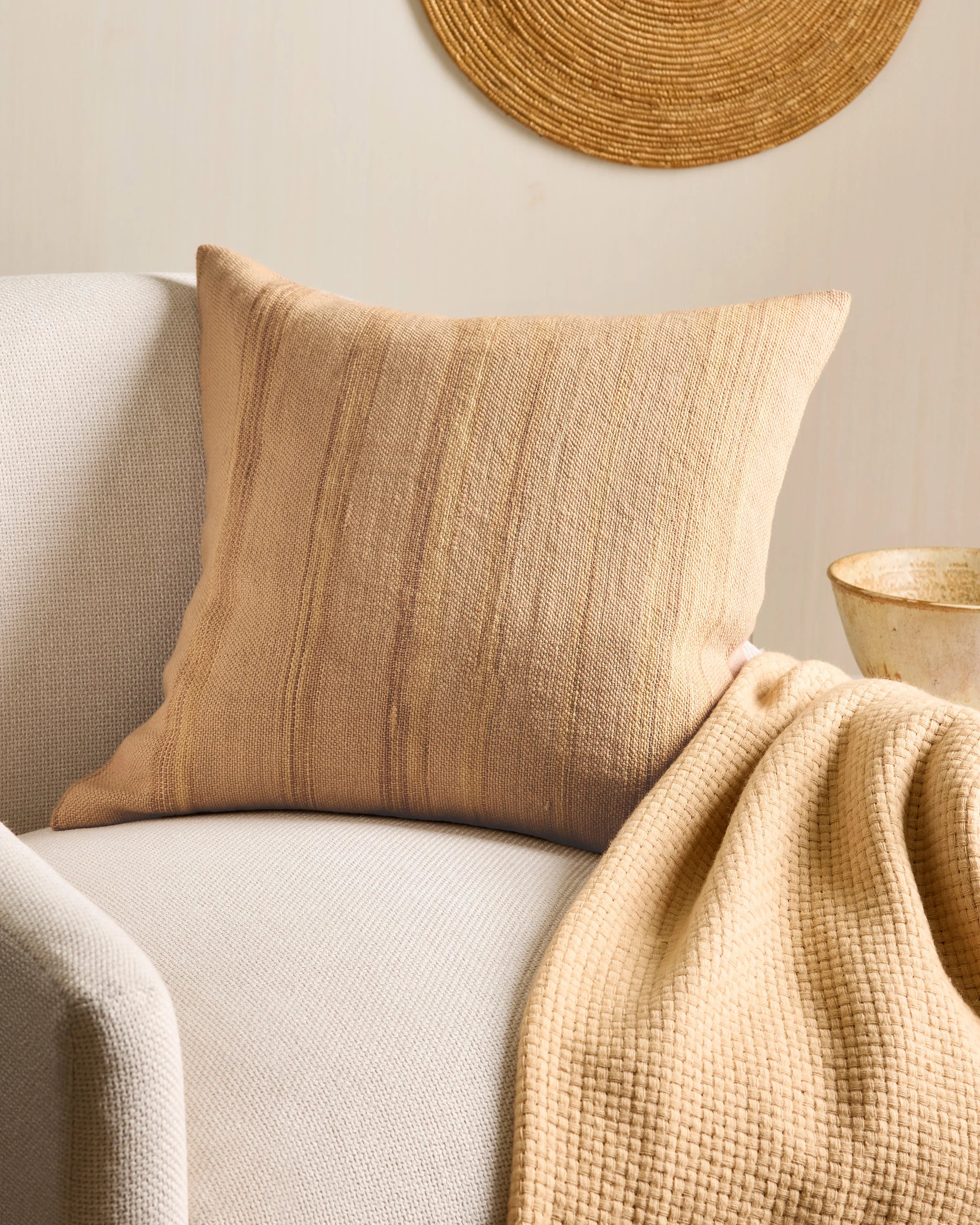 Melange Stripe Pillow Cover - 20x20 / Soft Blush Secondary image