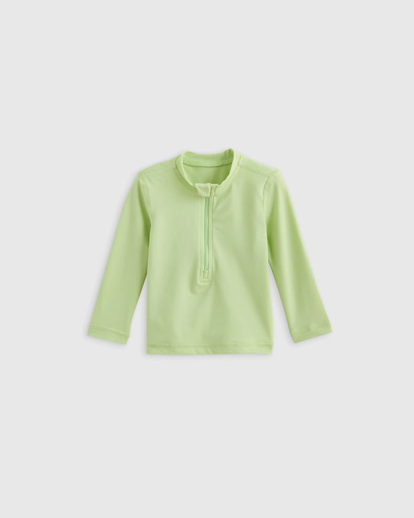 Long Sleeve Zip-Up Rash Guard - 0-3M / Yellow