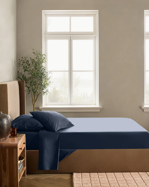 Organic Crisp Percale Sheet Set - Twin / White