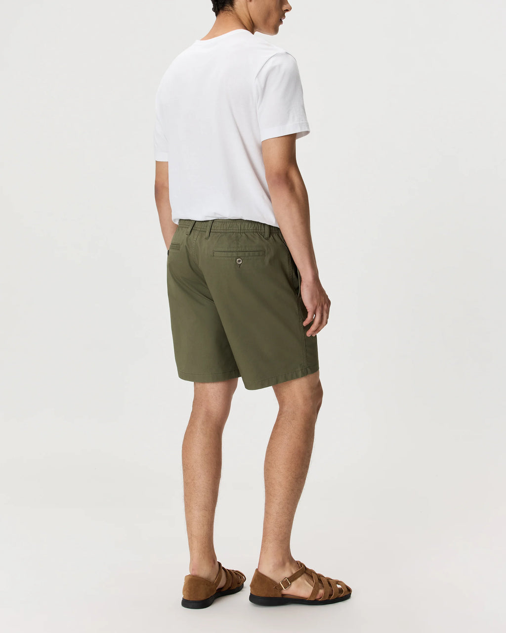 Organic Stretch Cotton Pull On Chino Shorts - 7" - XS / Sand Dune