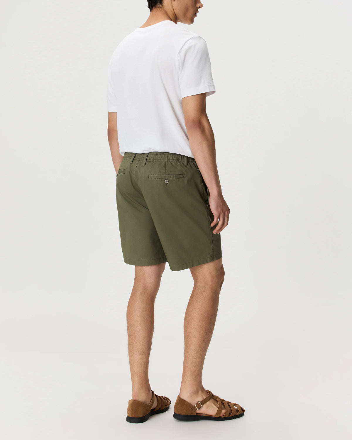 Organic Stretch Cotton Pull On Chino Shorts - 7" - XS / Sand Dune