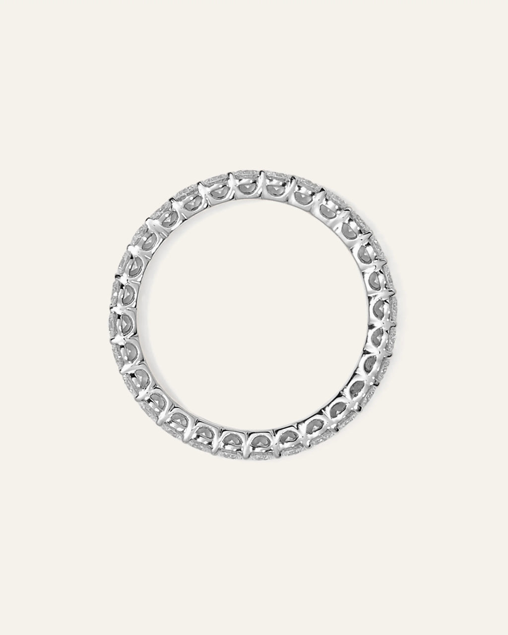 Lab Grown Diamond Round Eternity Band - 4 / Yellow Gold
