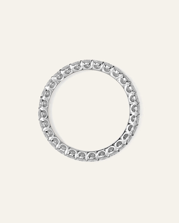 Lab Grown Diamond Round Eternity Band - 4 / Yellow Gold