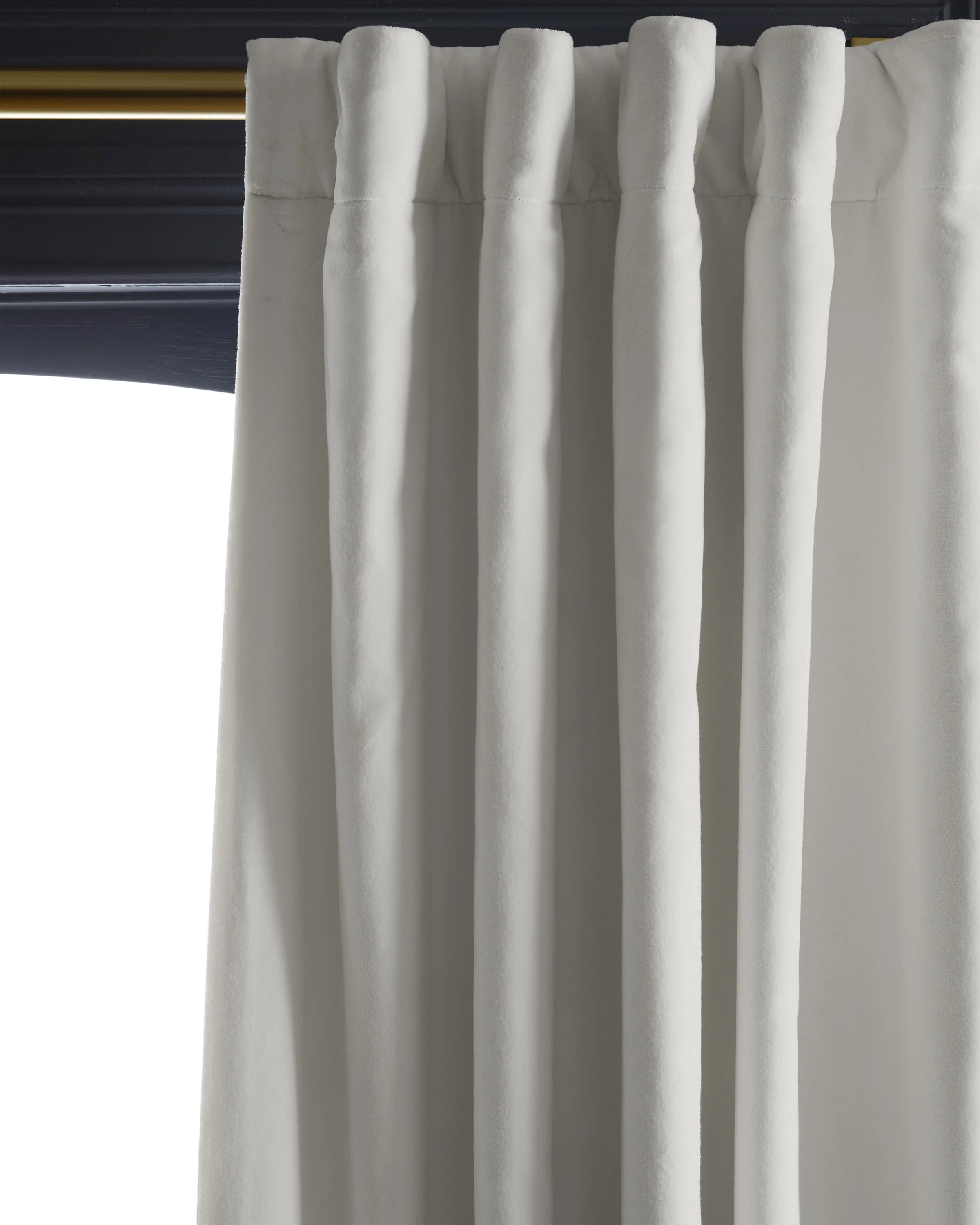 Cotton Velvet True Blackout Curtain - 48x84 / Ivory Secondary image