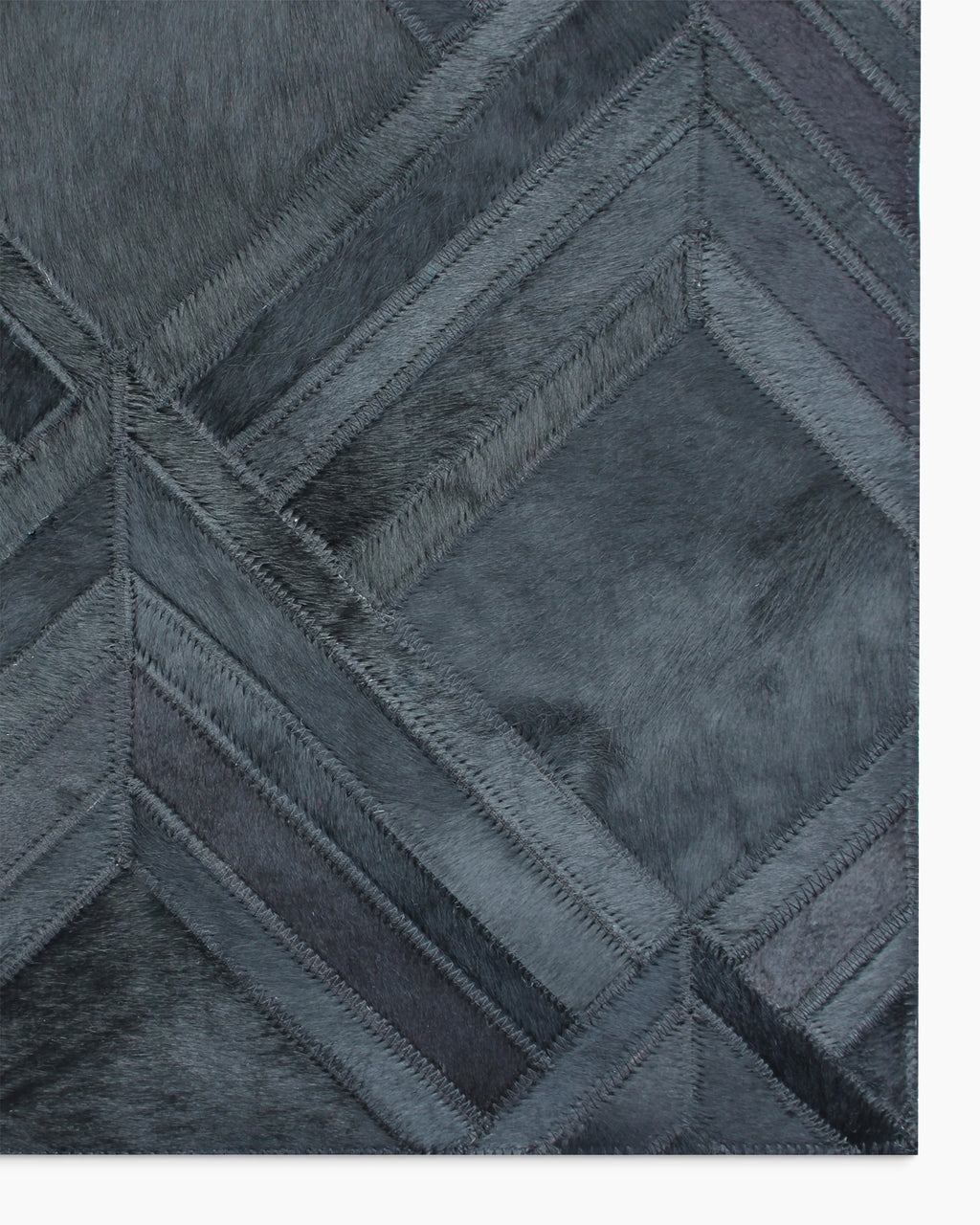 Blocks Hair on Hide Rug - 5' x 8' / Black