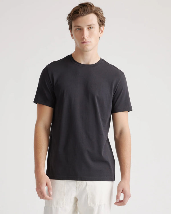 Cotton Modal Crew Neck Tee - S / Bold Black