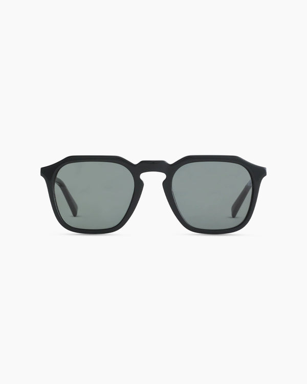 Jude Polarized Acetate Sunglasses - One Size / Black with Green lens