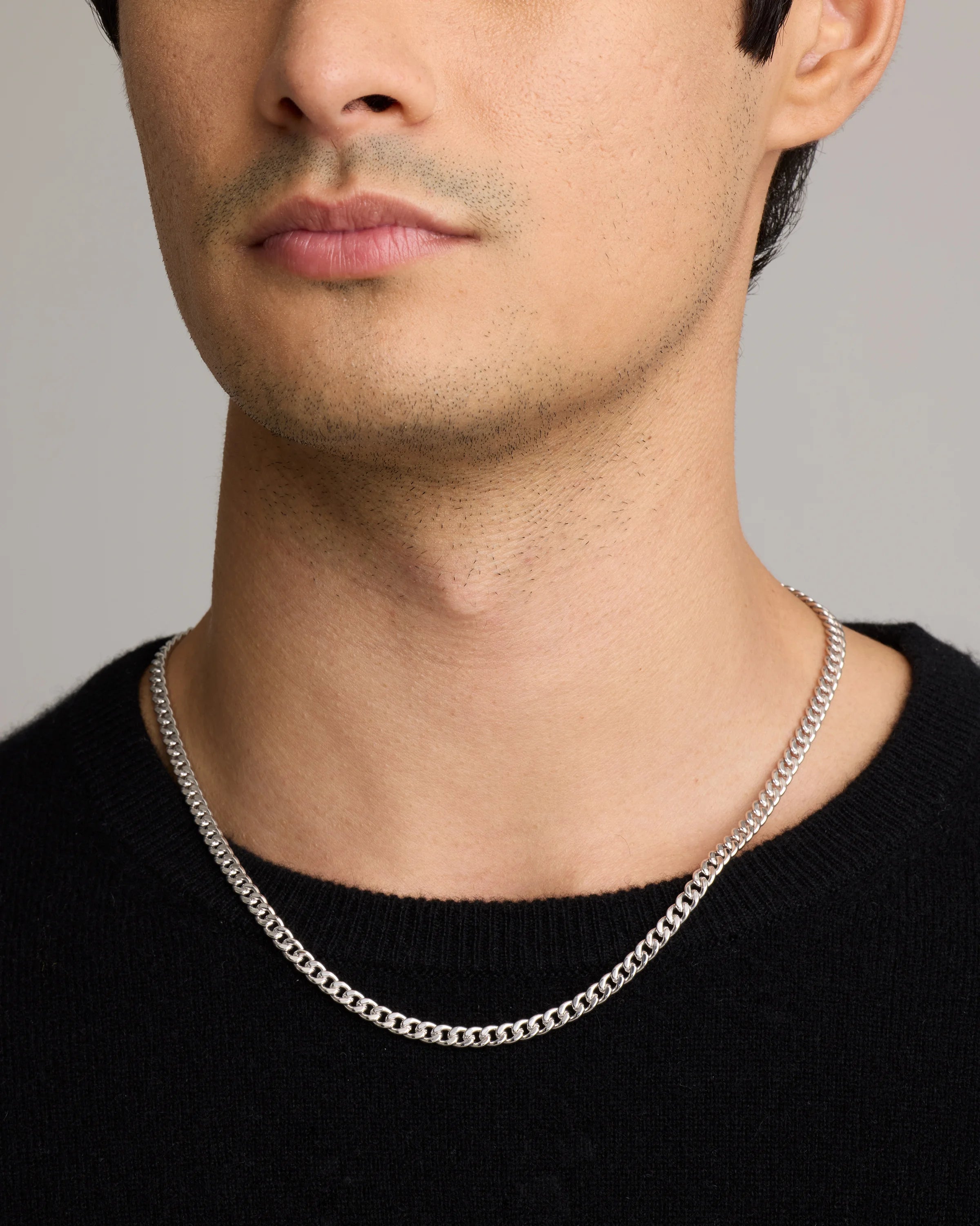 Cuban Curb Chain Necklace - 20" / Sterling Silver Secondary image