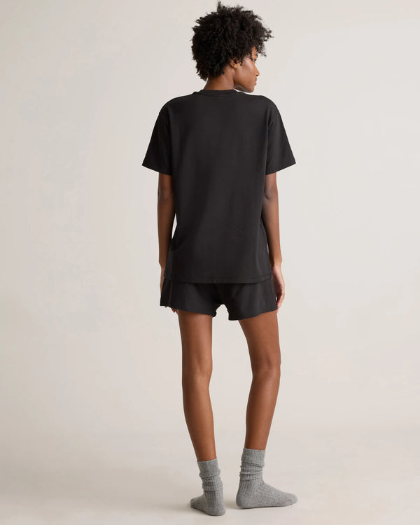 Dream Lounge Oversized Short Sleeve Pajama Set - XS / Bold Black