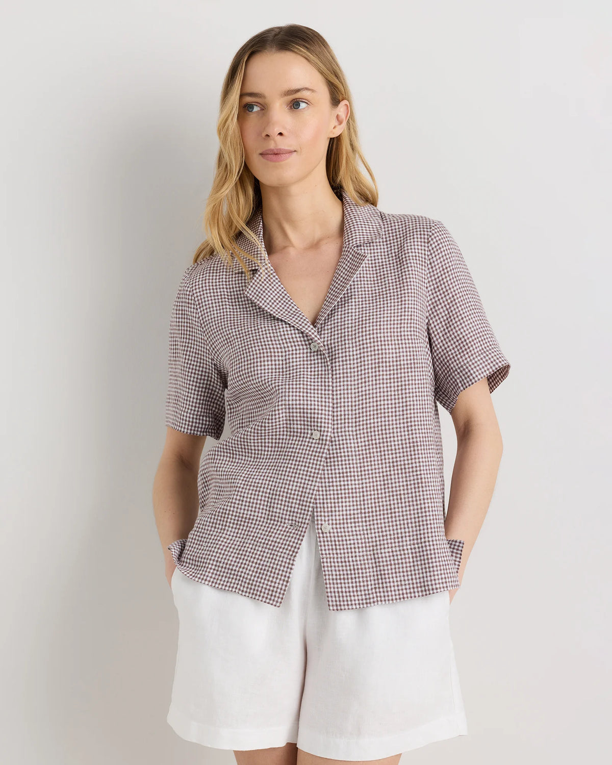 100% European Linen Short Sleeve Shirt - XS / Moonstone Blue