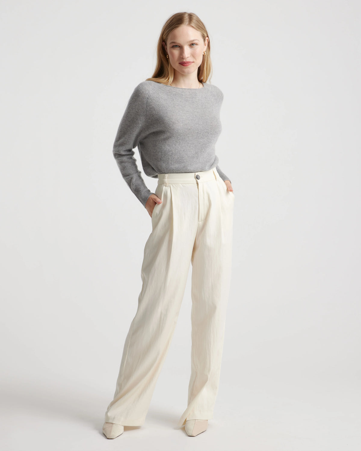 Mongolian Cashmere Boatneck Sweater - XS / Black