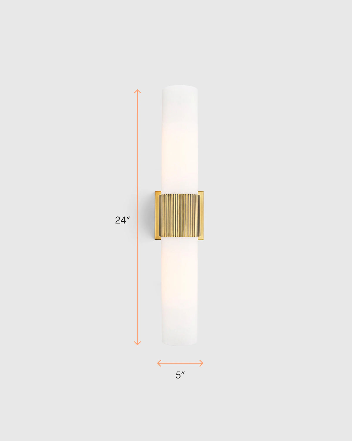Classic Glass Vanity Sconce - One Size / Brass
