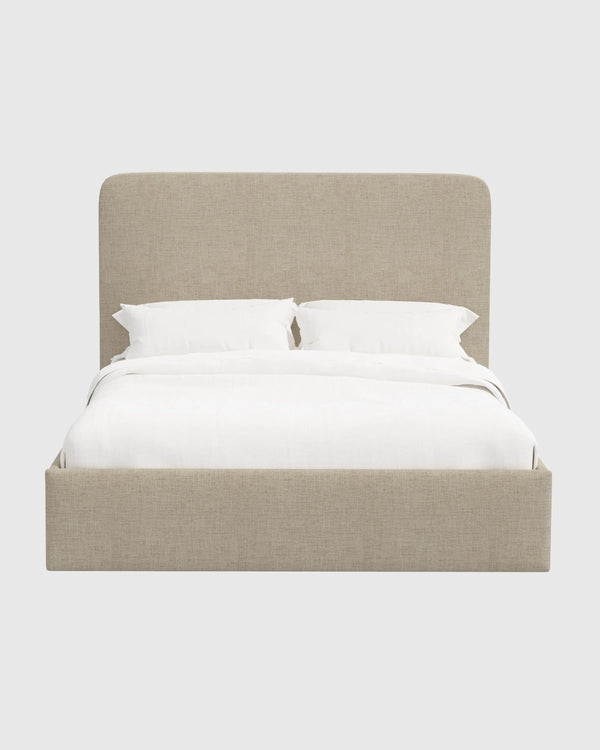 100% Linen Curved Bed - Full / Canvas