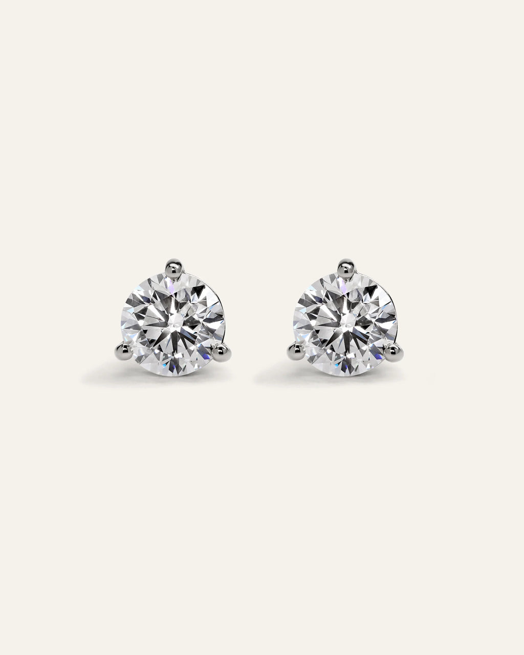 14K Gold Lab Grown Diamond Martini Studs - 4ctw - One Size / Yellow Gold