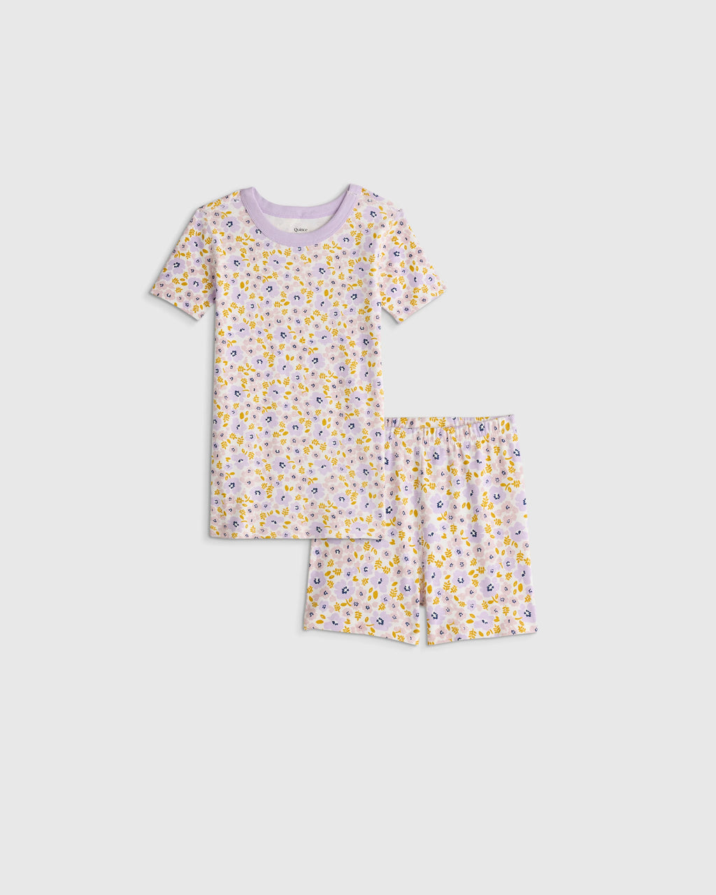 100% Organic Cotton Short Sleeve and Shorts Pajama Set - 2T / Navy Stripe