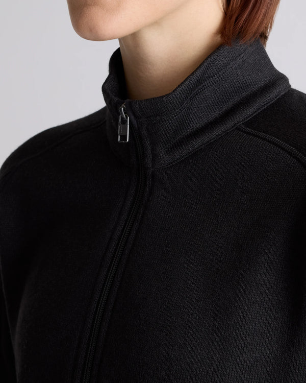 Sweater-Knit Fleece Full-Zip Jacket - XS / Heather Mineral Green
