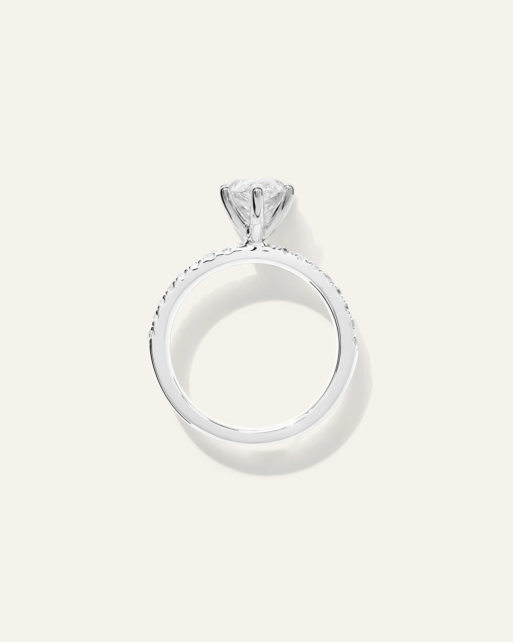 Lab Grown Diamond Marquise Petite Pave Engagement Ring - 2.5ct - 4 / Yellow Gold