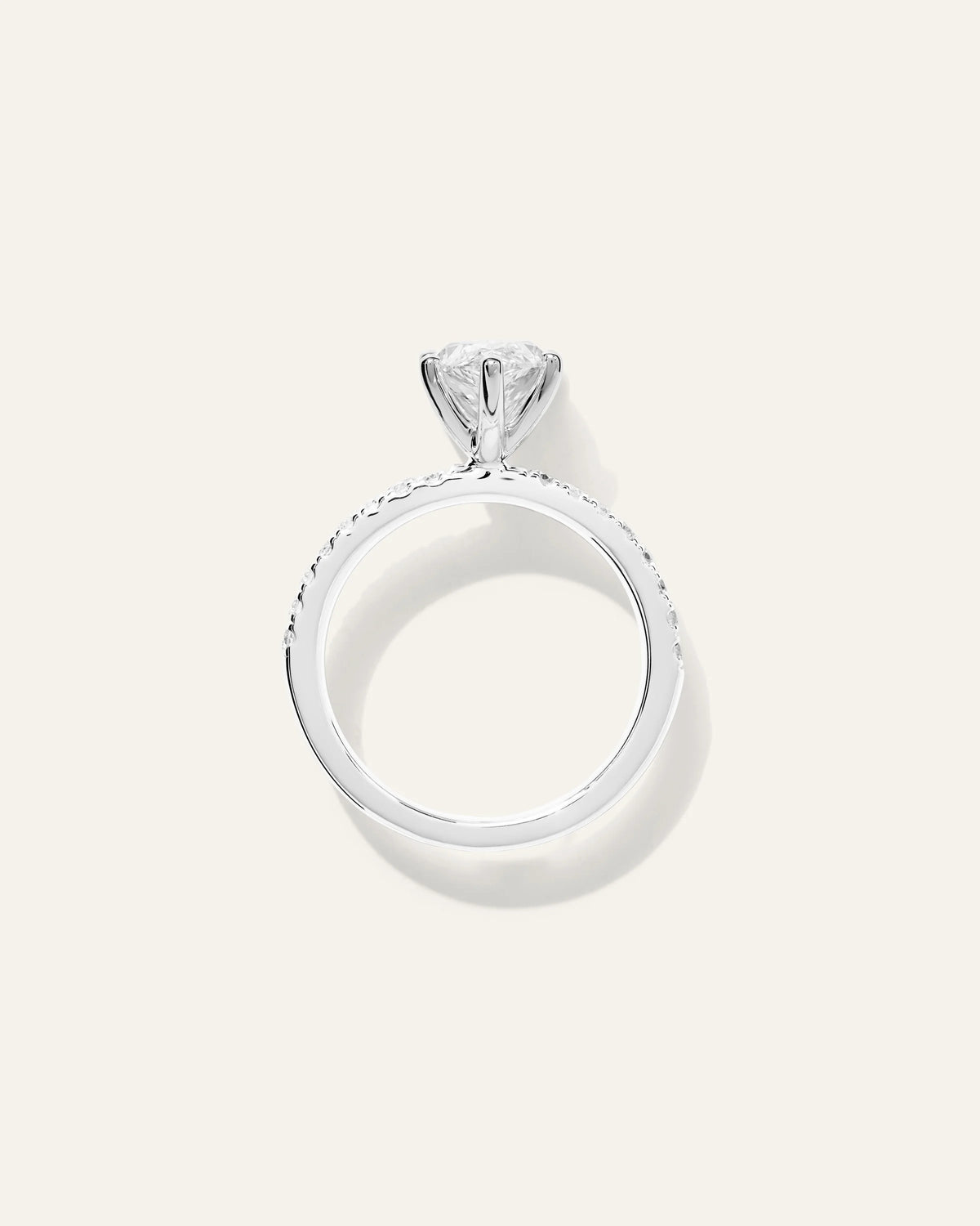 Lab Grown Diamond Marquise Petite Pave Engagement Ring - 2.5ct - 4 / Yellow Gold