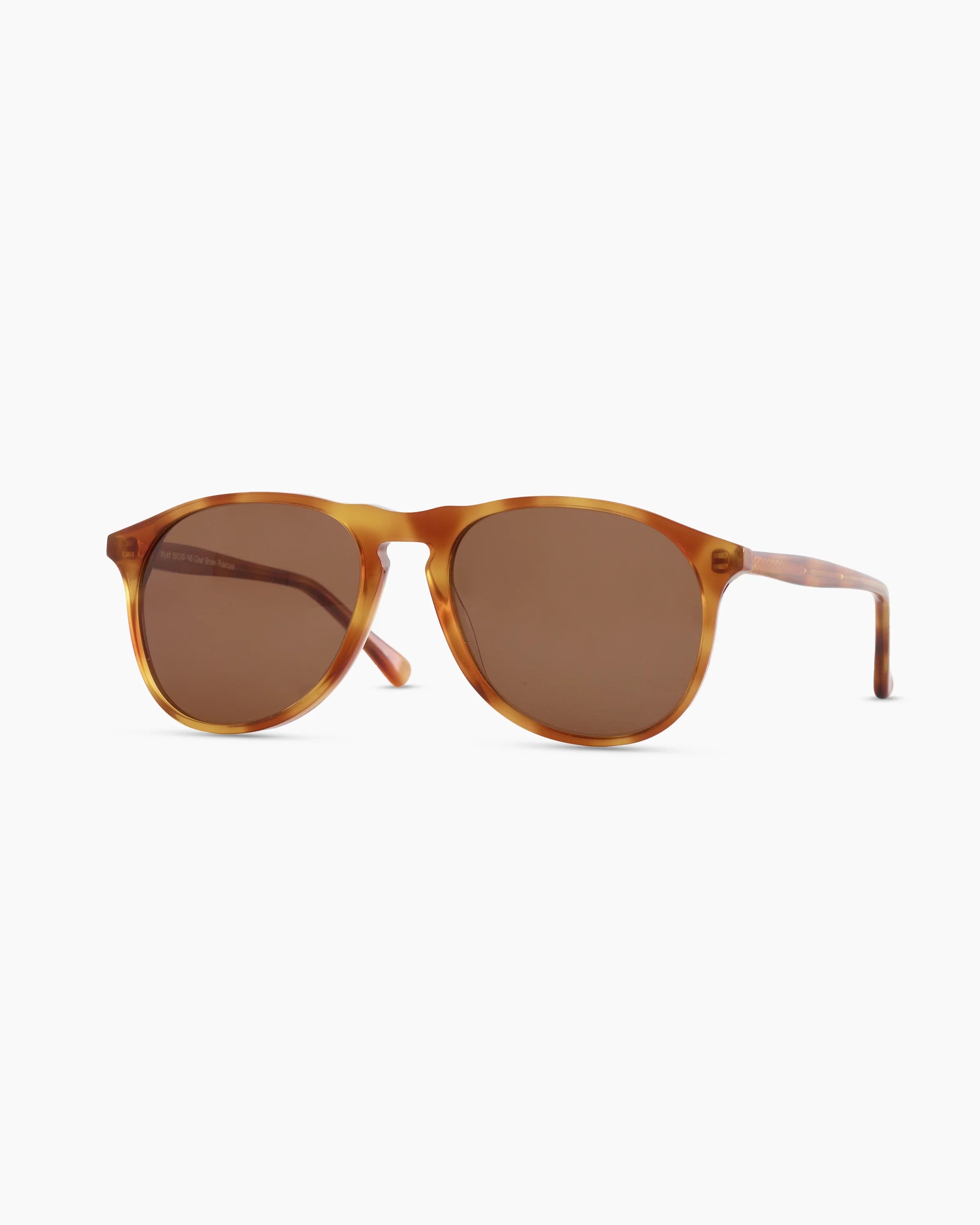 Wyatt Polarized Acetate Sunglasses - One Size / Clear Brown with Brown lens Secondary image