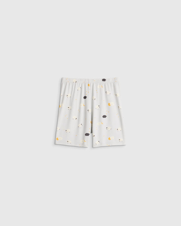 Bamboo Short Sleeve and Shorts Pajama Set - 2T / Lavender Hearts