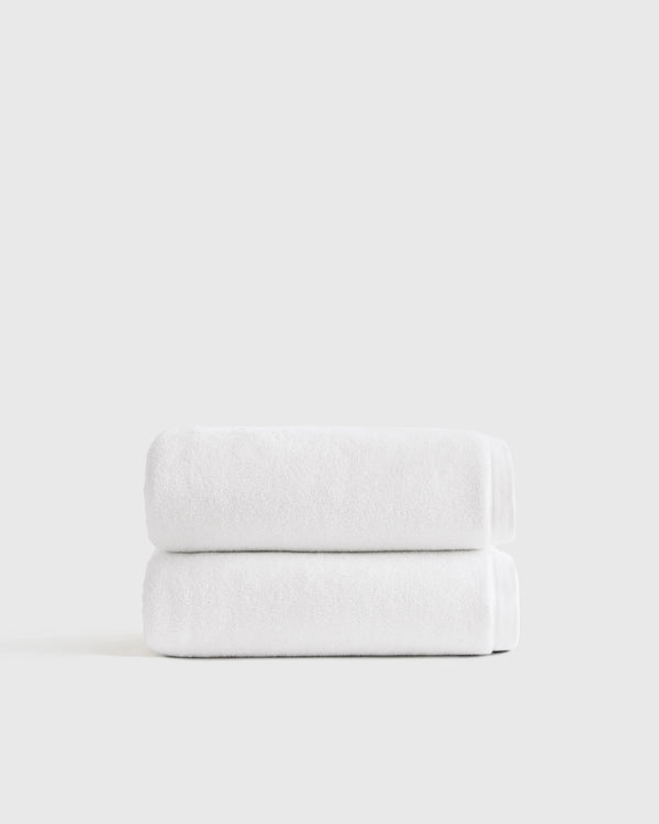 Plush Organic Turkish Cotton Bath Towel (Set of 2) - One Size / White