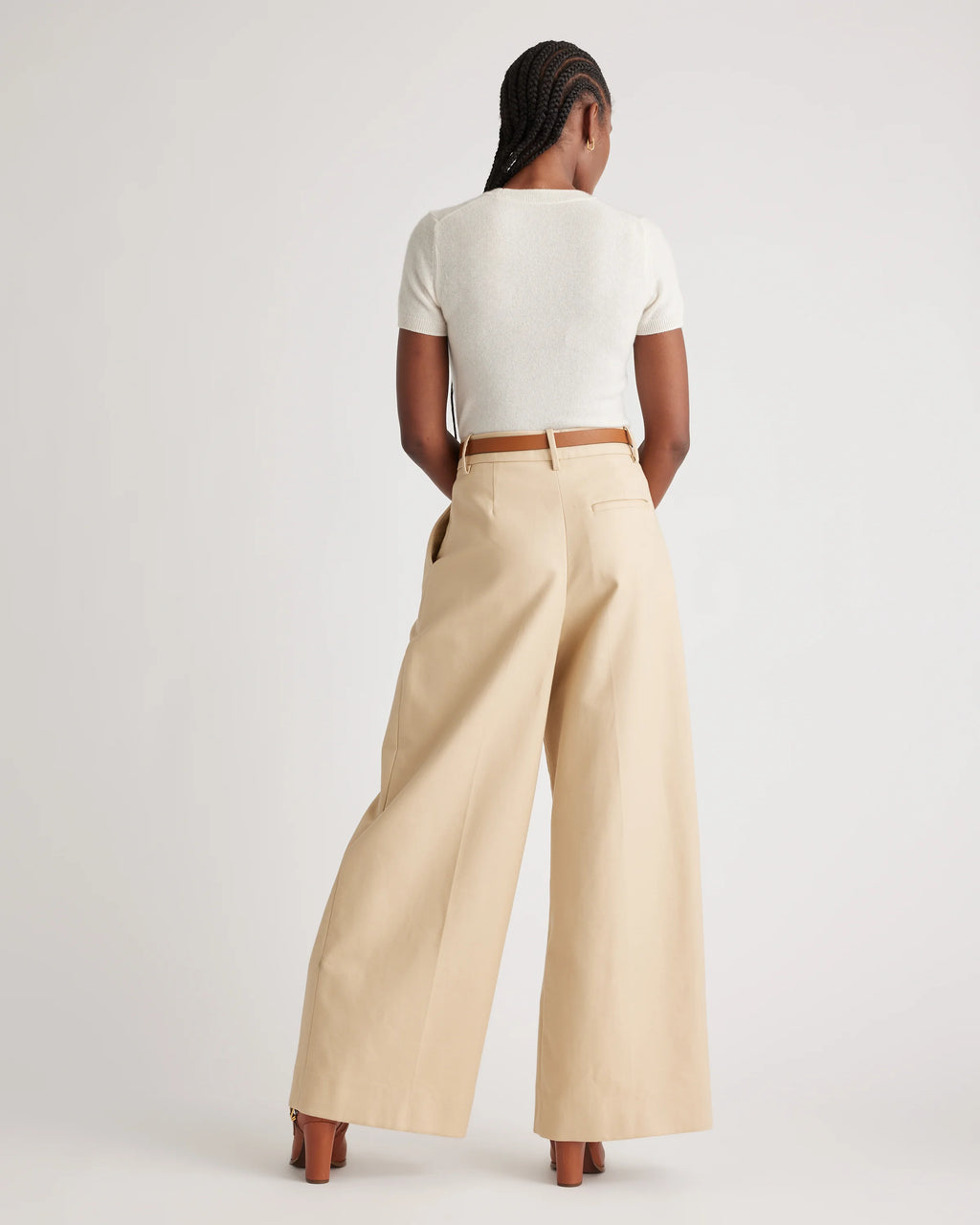 Mongolian Cashmere Tee - XS / Pale Custard Yellow