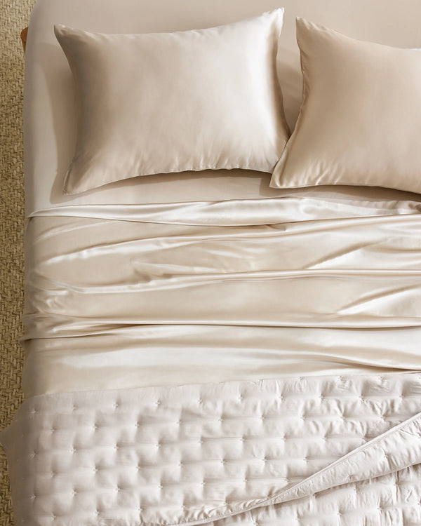 Mulberry Silk Sheet Set - Queen / Ivory