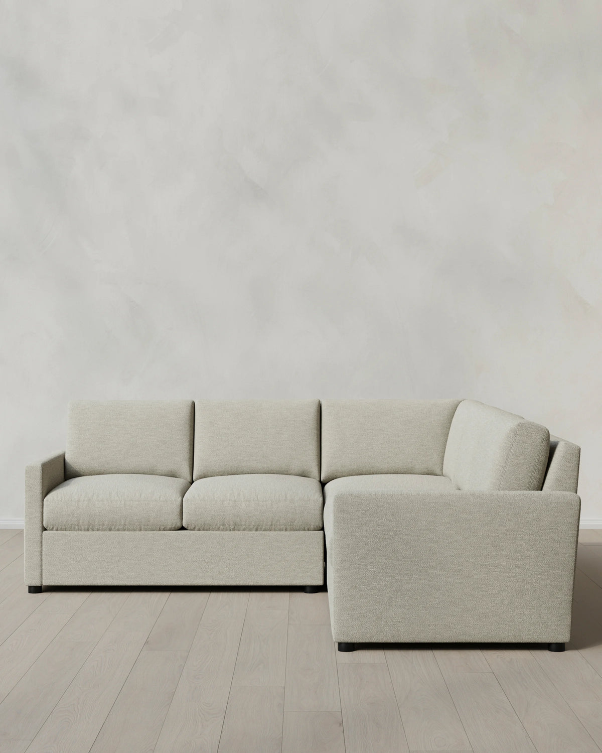 Brennan L Sectional in Performance Basketweave - 99x99 / Flax Main image