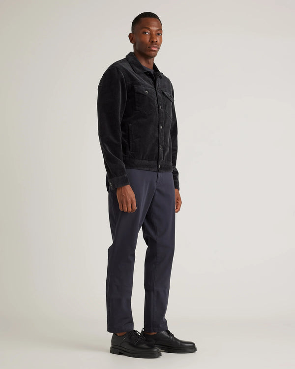 Organic Stretch Corduroy Trucker Jacket - S / Seaweed