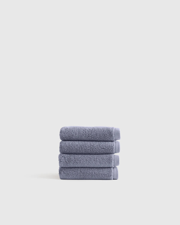 Plush Organic Turkish Cotton Washcloth (Set of 4) - One Size / White