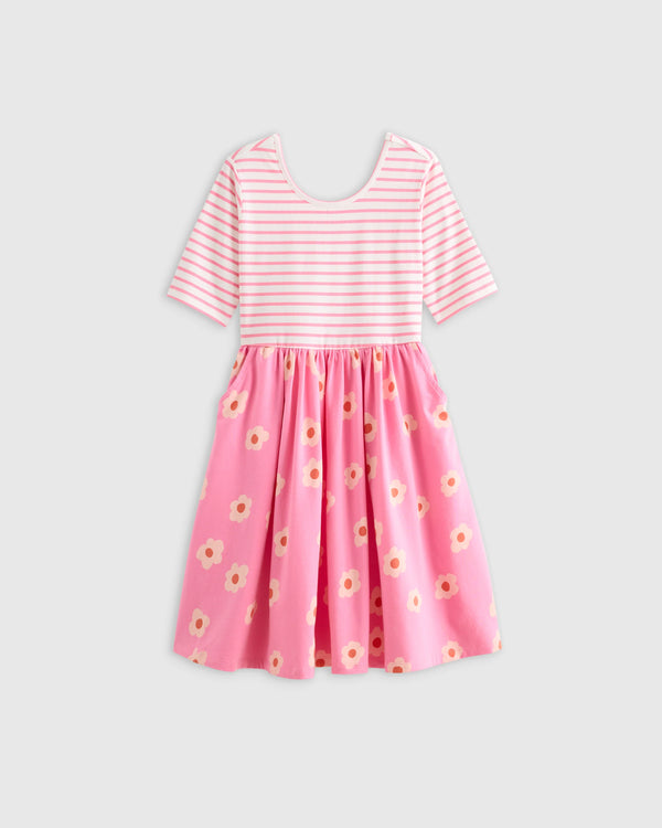 Organic Cotton Skater Dress - 6 / Sweet Cherries