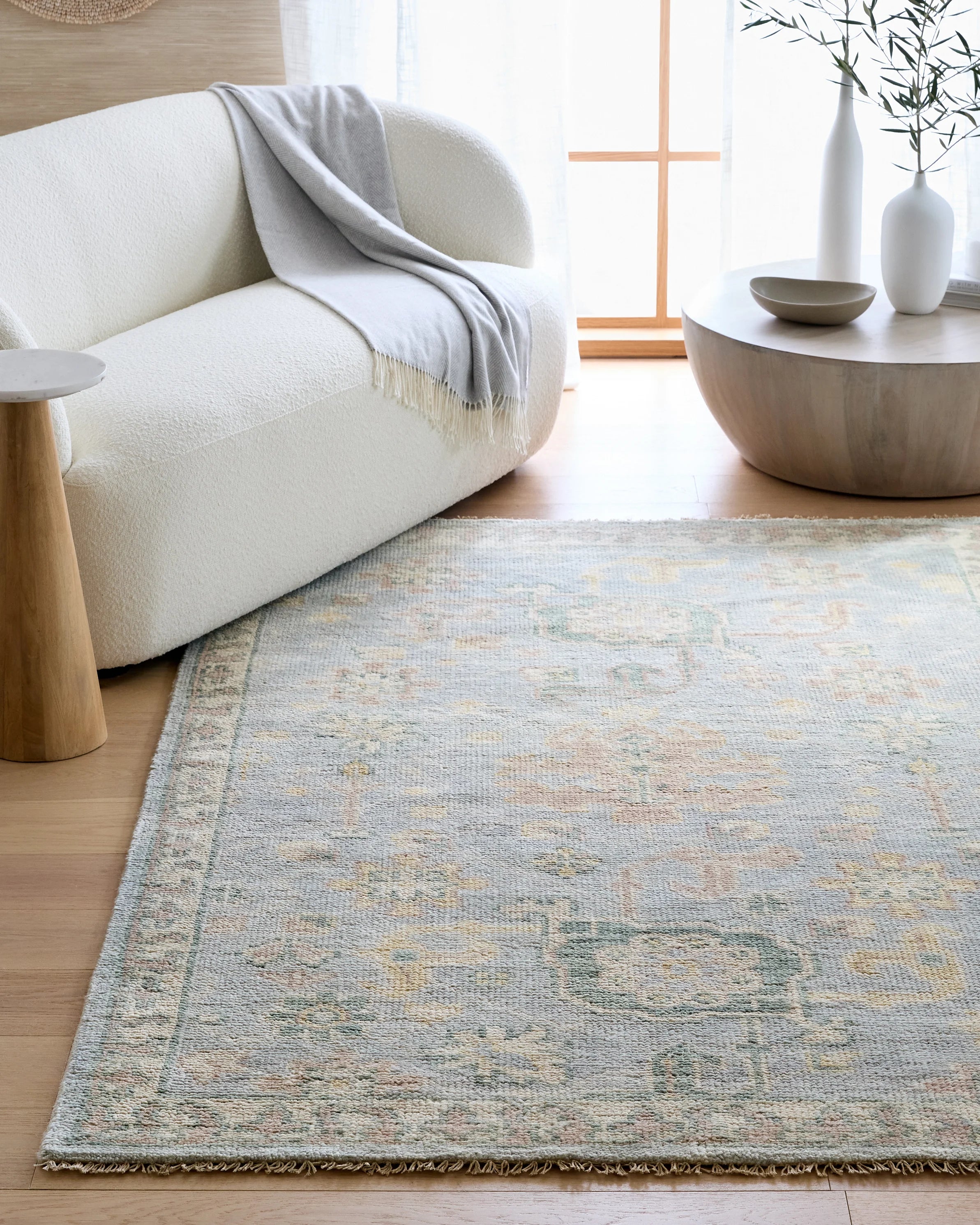 Saoirse Hand-Knotted Wool Rug - 3' x 5' / Light Blue Secondary image