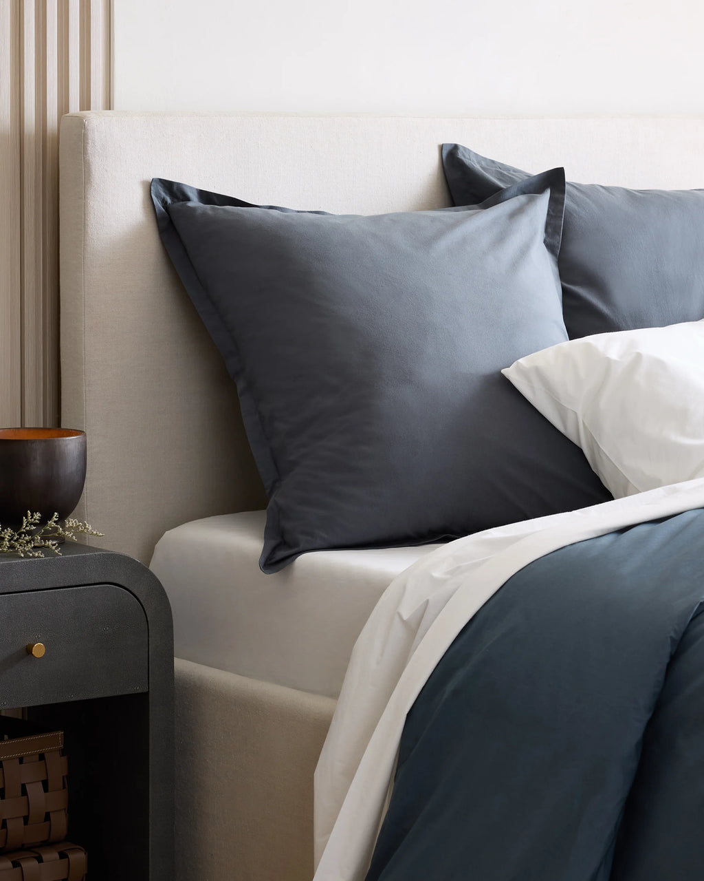 Organic Brushed Cotton Euro Sham - Euro / Dusty Olive
