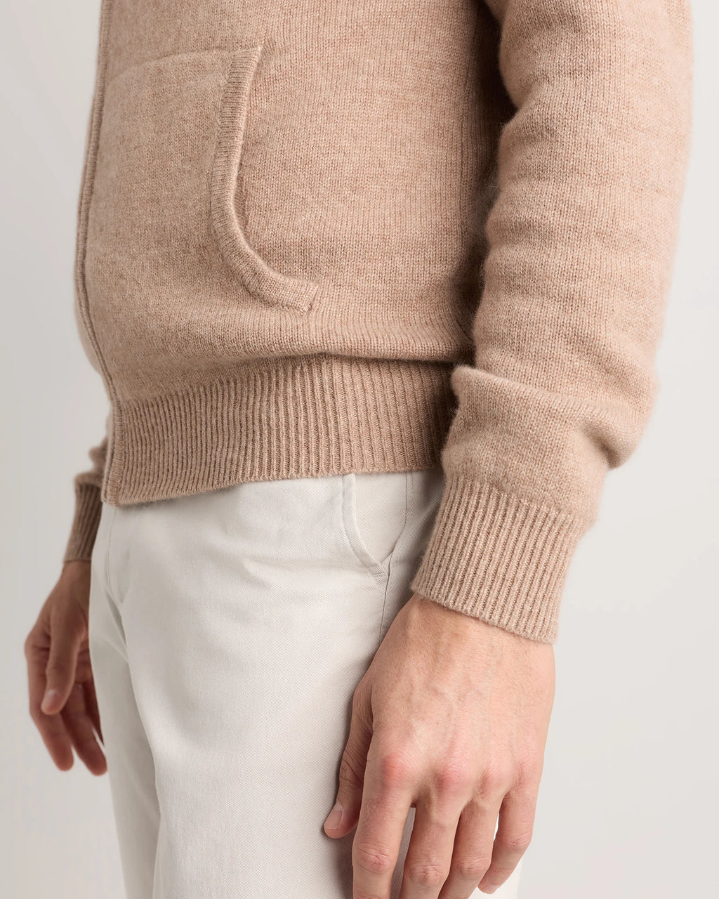 Mongolian Cashmere Full-Zip Hoodie - S / Teak