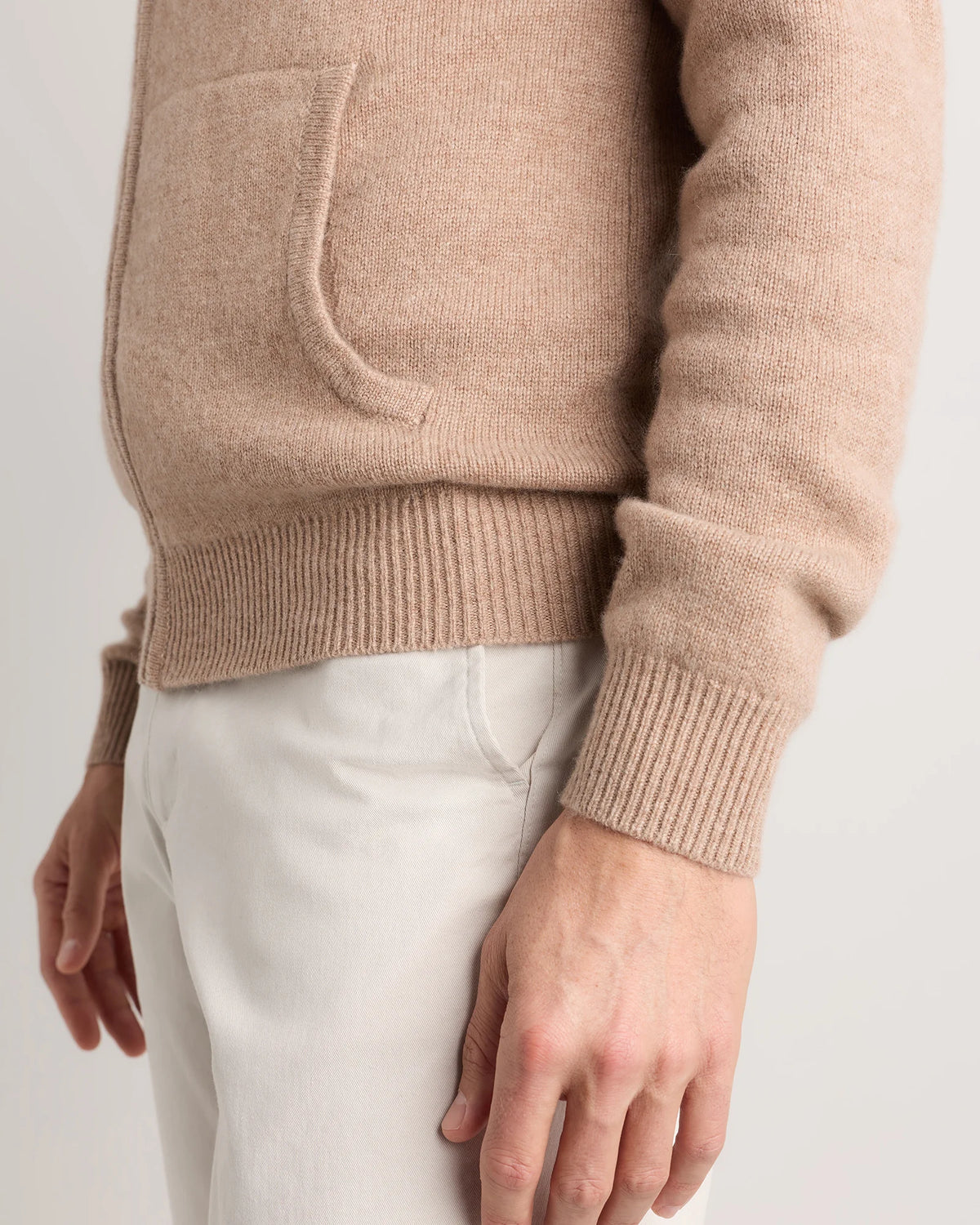 Mongolian Cashmere Full-Zip Hoodie - S / Teak