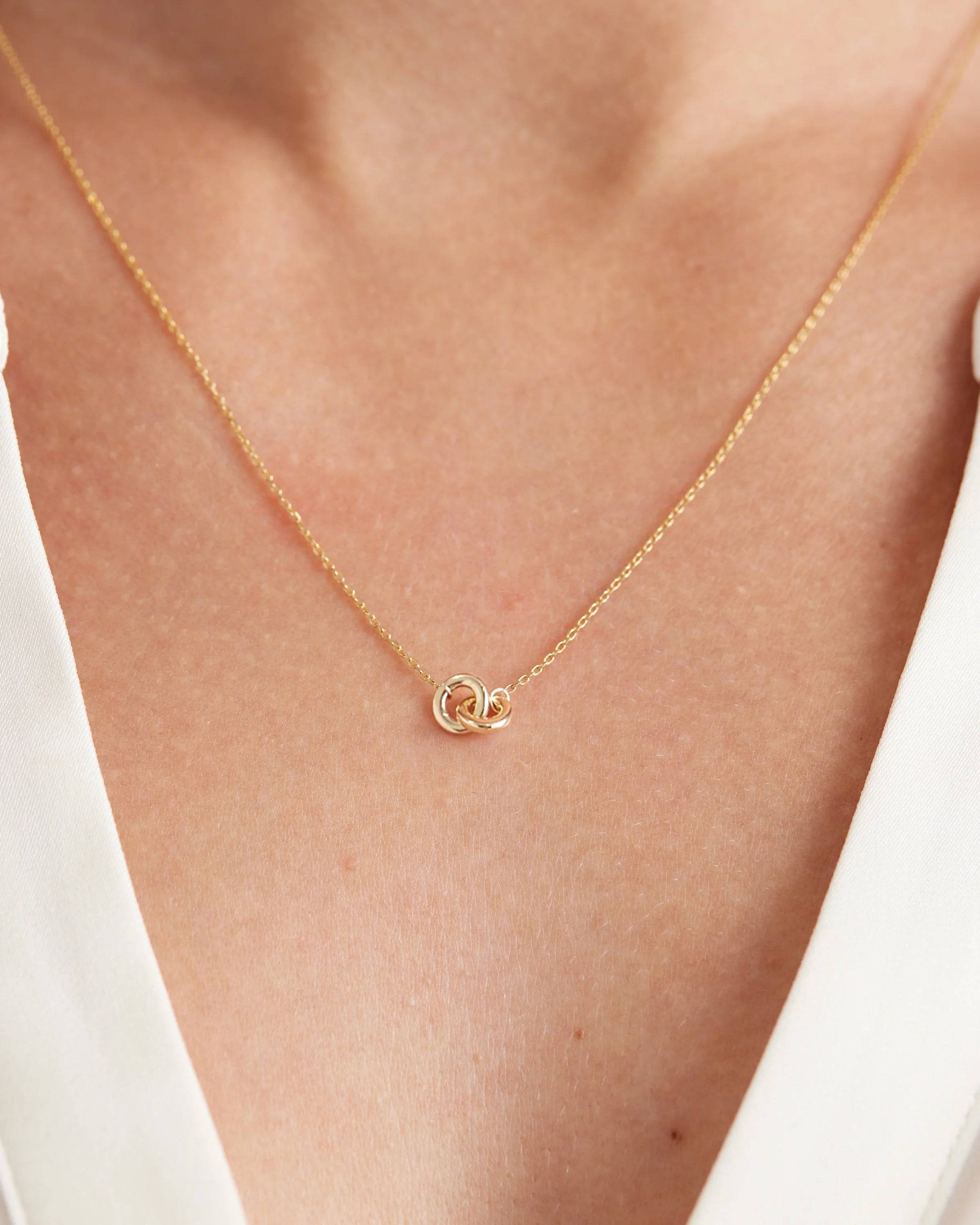 14K Gold Interlock Necklace - One Size / Yellow Gold Secondary image