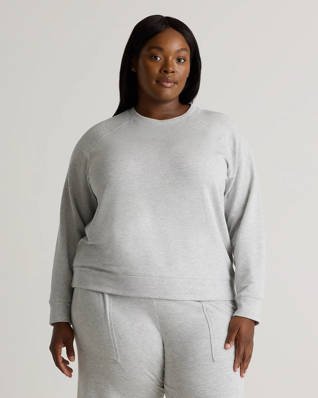 SuperSoft Fleece Crew - 1X / Dried Fig