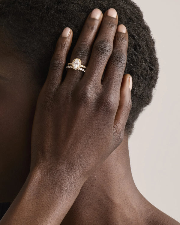 Lab Grown Diamond Round Eternity Band - 4 / Yellow Gold