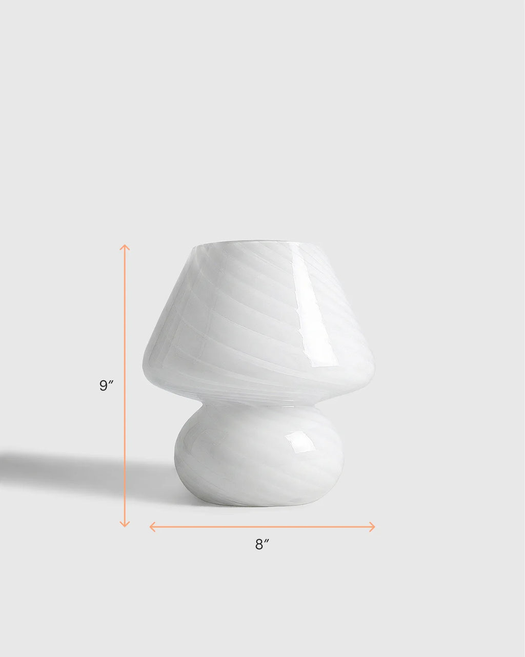 Swirled Glass Table Lamp - Mini / White