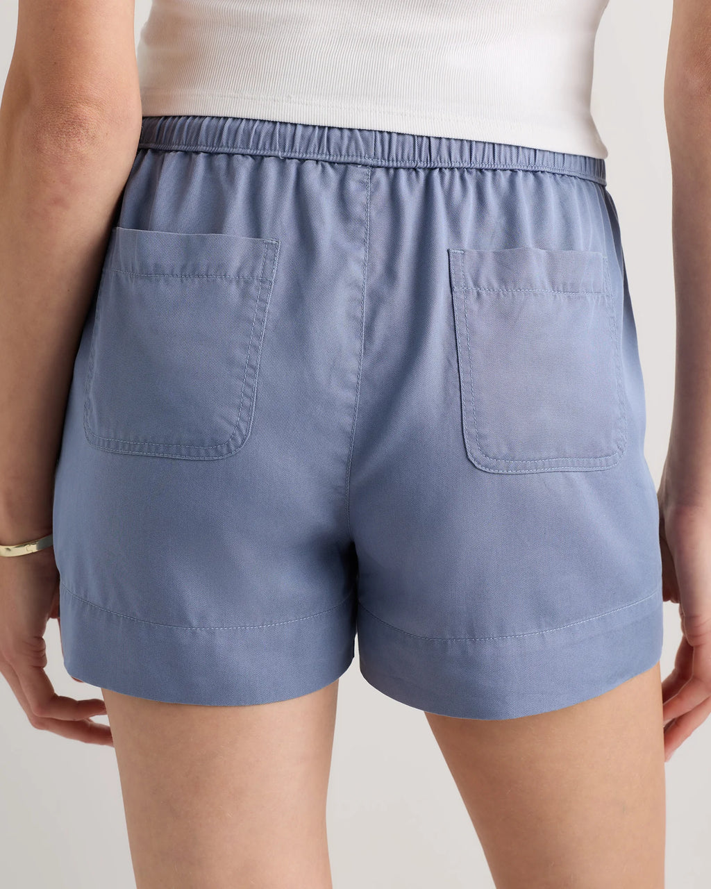 Vintage Wash Tencel Utility Shorts - XS / Moonstone Blue