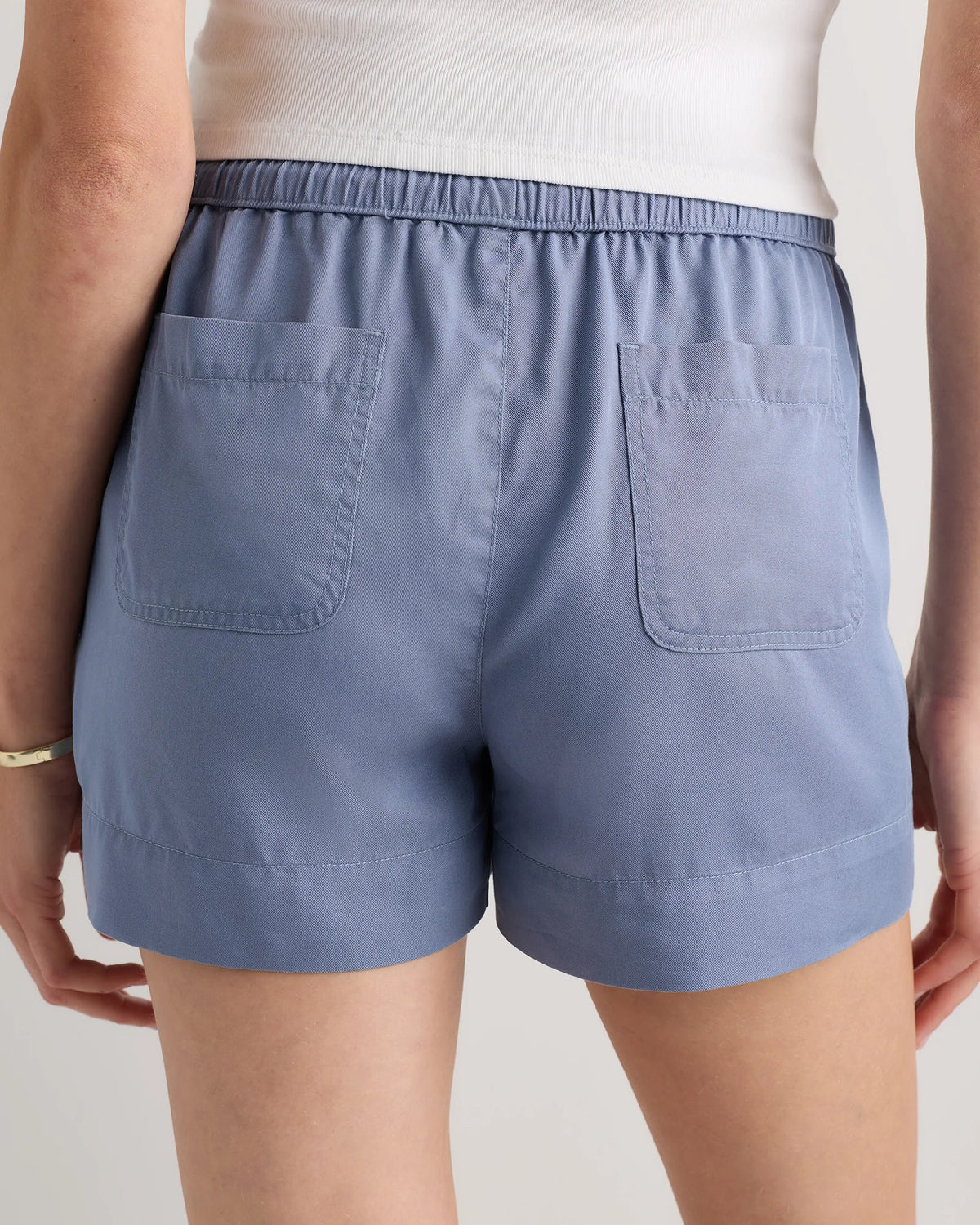 Vintage Wash Tencel Utility Shorts - XS / Moonstone Blue