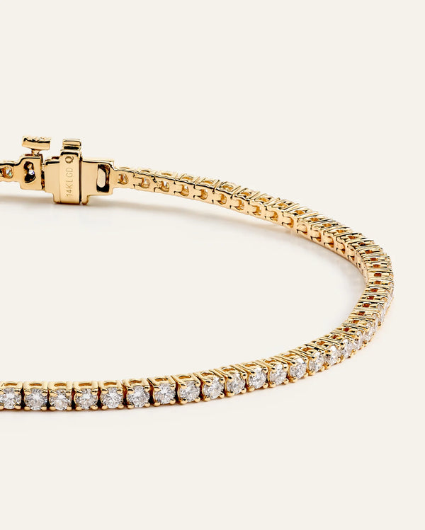 14K Gold Lab Grown Diamond Tennis Bracelet - 2ctw - 6.5" / Yellow Gold