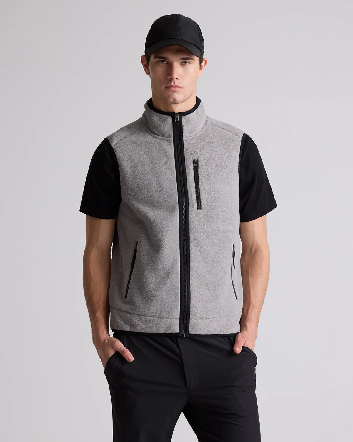 Polar Fleece Full-Zip Vest - S / Gravel Main image