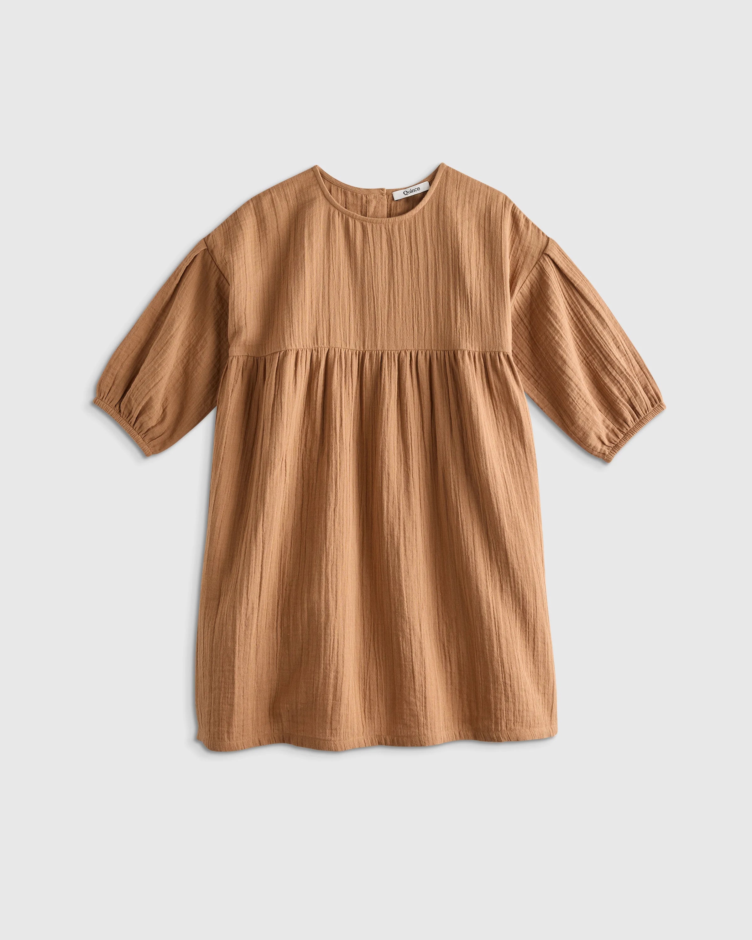 100% Organic Cotton Gauze Dress - 6 / Vintage Cream Secondary image