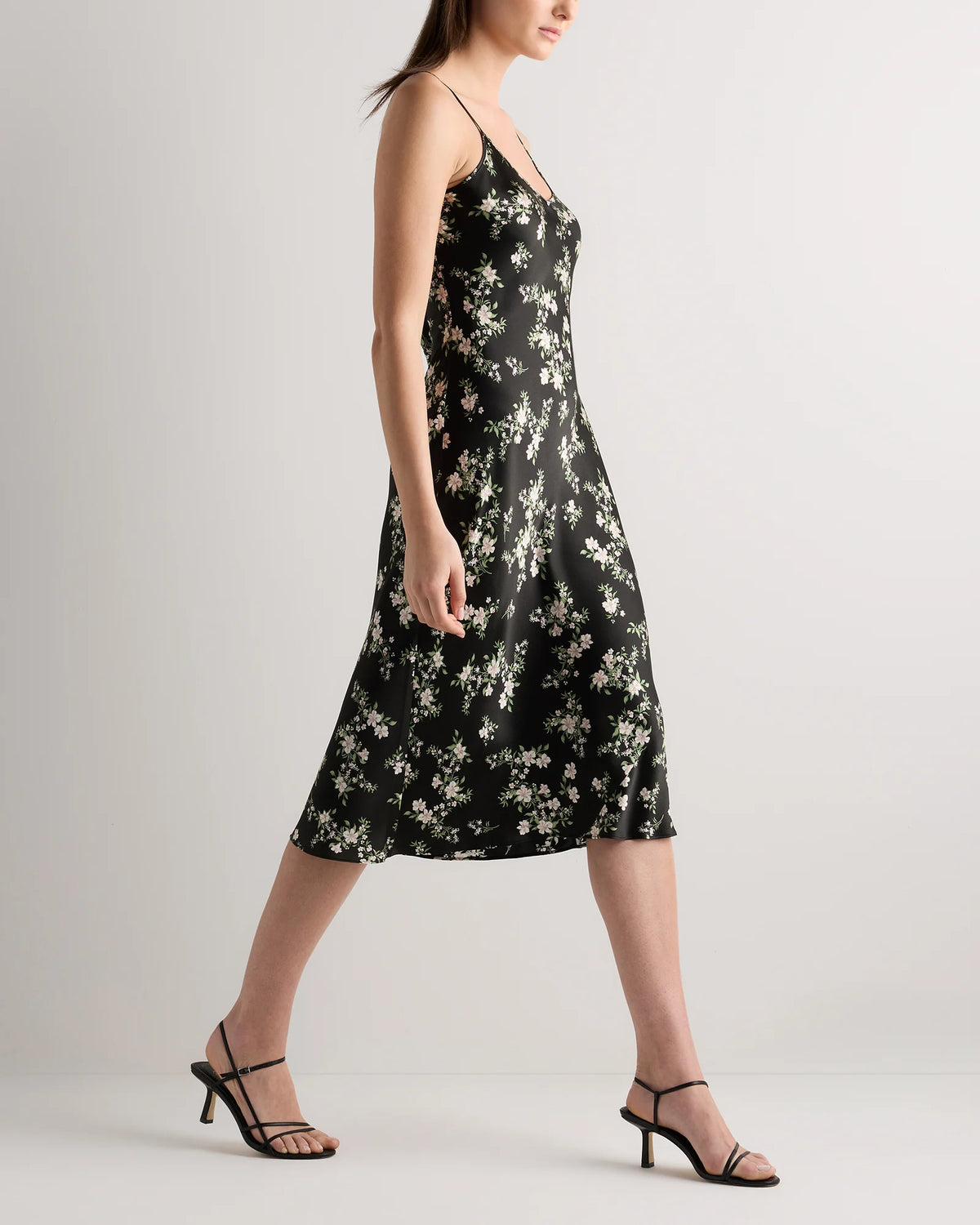 100% Washable Silk Slip Dress - XS / Black