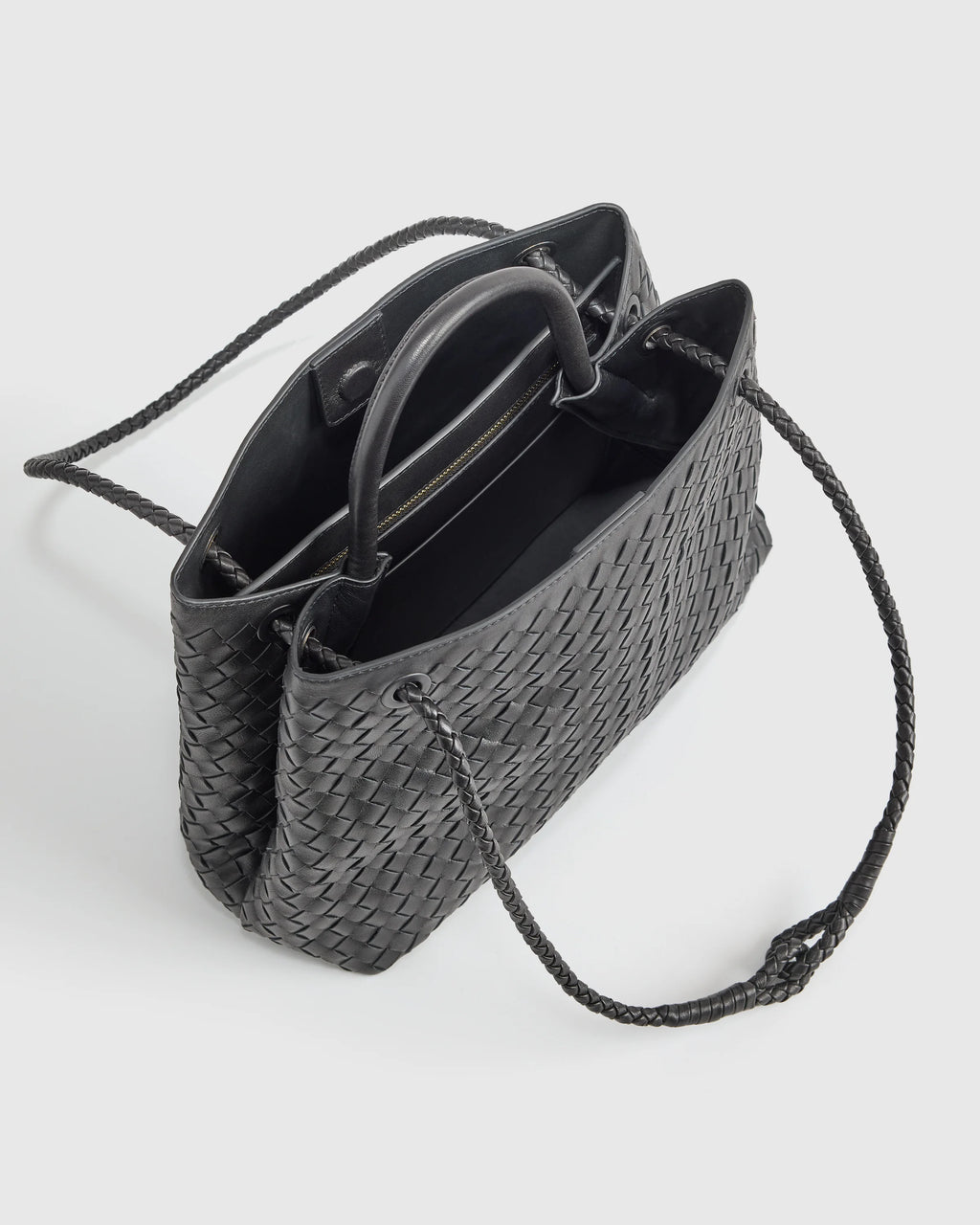 Romy Handwoven Satchel - One Size / Cognac