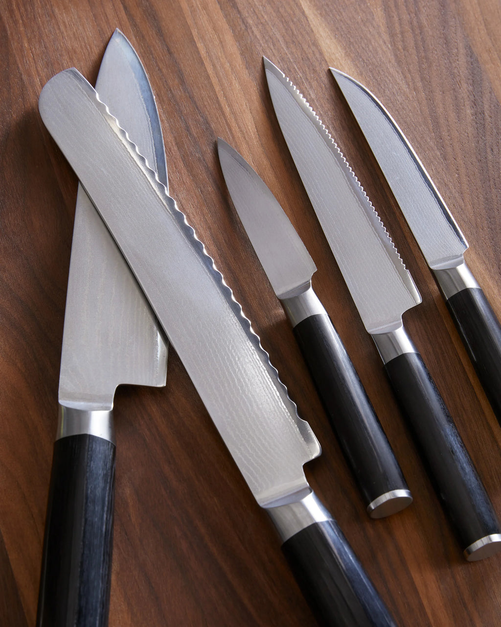 Essential Japanese Damascus Steel Steak Knife Set - One Size / No Color