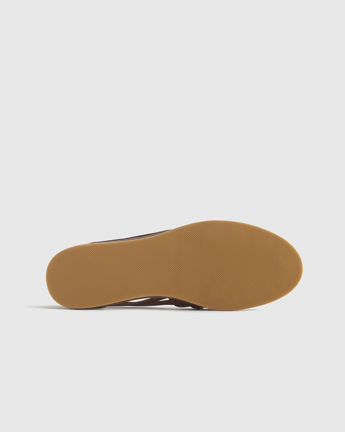100% Leather Huarache Flat - 5 / Cashew